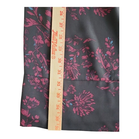 Motherhood Maternity Dress S Red Black Floral Formal Empire Waist Long Sleeve - Picture 10 of 12